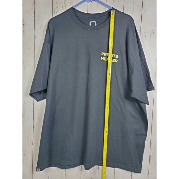 Private Members Club Mens T-Shirt Black Short Sleeve Mens Sz 2XL Printed Design - Picture 5 of 7